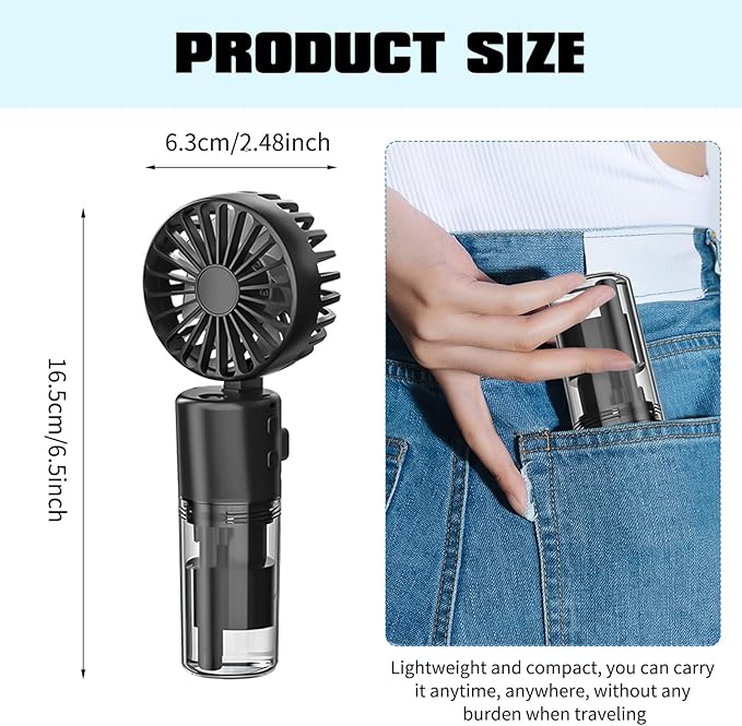 Handheld Fan with Water Mist