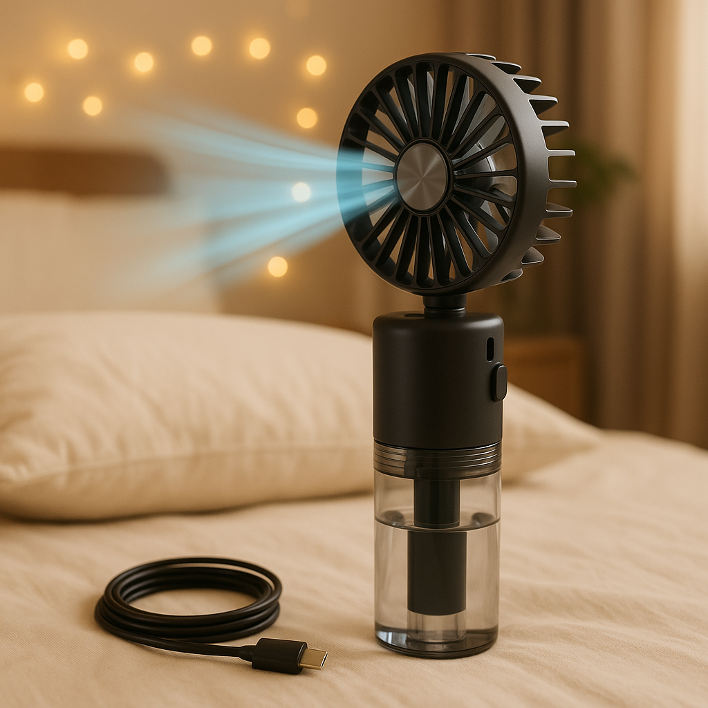 Handheld Fan with Water Mist